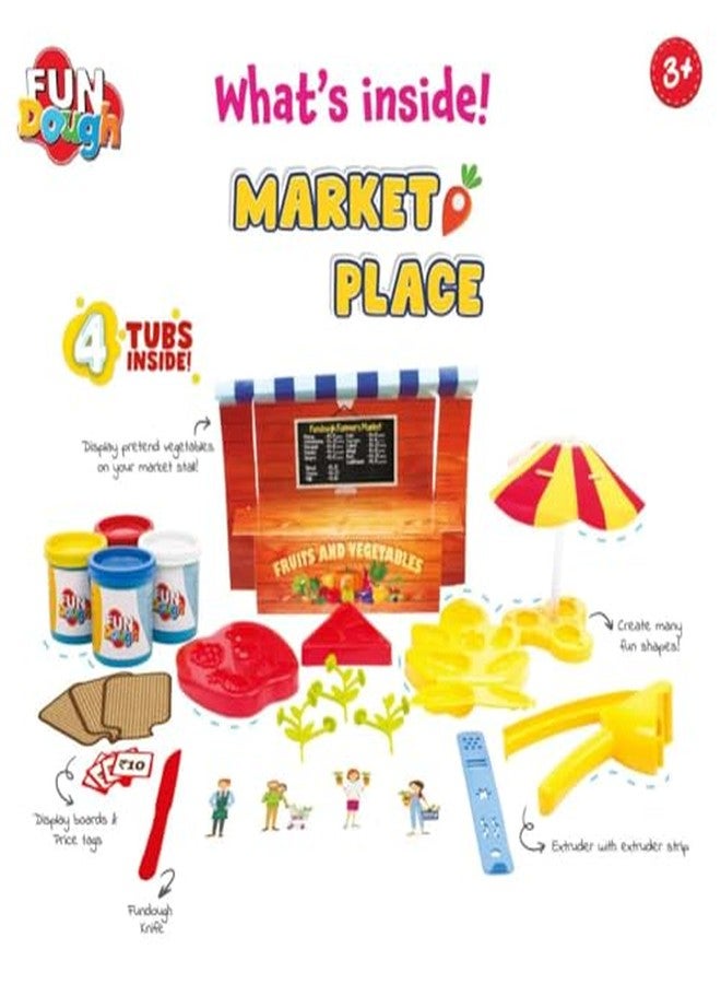 فنسكول مجموعة فن دو - ماركت بليس، مجموعة لعب للتقطيع والتشكيل، مناسبة للأطفال من عمر 3 سنوات فما فوق، متعددة الألوان - Image 3